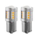2 Pezzi Lampada LED BAU15S PY21W 21 SMD 3030 12V 24V 300lm 3.5W Giallo Ambra
