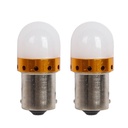 2 PZ Lampada LED BAU15S S25 PY21W 12V 24V 300lm Bianca Fredda Piedi Storti