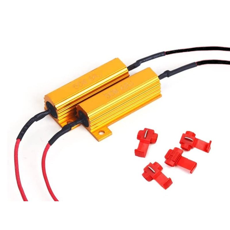 Coppia resistenze Canbus LED BA15S BAY15D 50W 6Ω no errore intermittenza