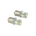 Lampada LED Canbus 24V BA15S G18,5 R5W Bianco 8 SMD 5050 Camion Bus Barca