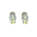 24V Lampada Led Canbus BA15S G18,5 R5W Colore Rosso Piedi Dritti 8 Smd 5050 Per Camion Bus Barca