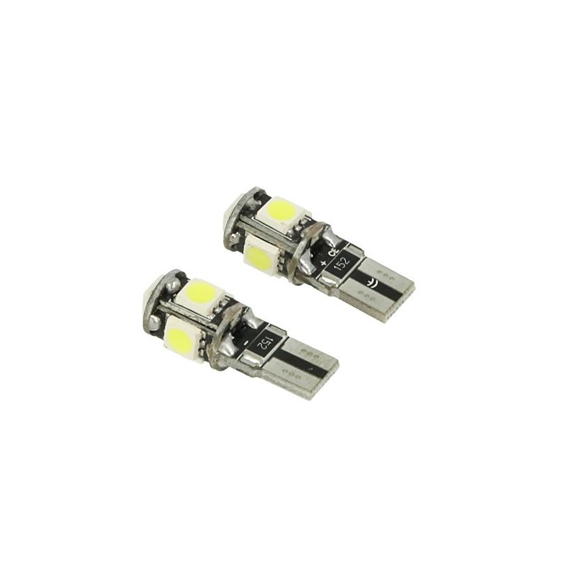 24V Lampada LED Canbus T10 W5W Bianco per Camion Bus Barca 5 SMD 5050 Luci Posizione Targa