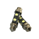 24V Lampada LED Siluro T11 C5W 36mm 8 SMD 2835 No Polarità 360° Bianco Freddo Durata Garantita