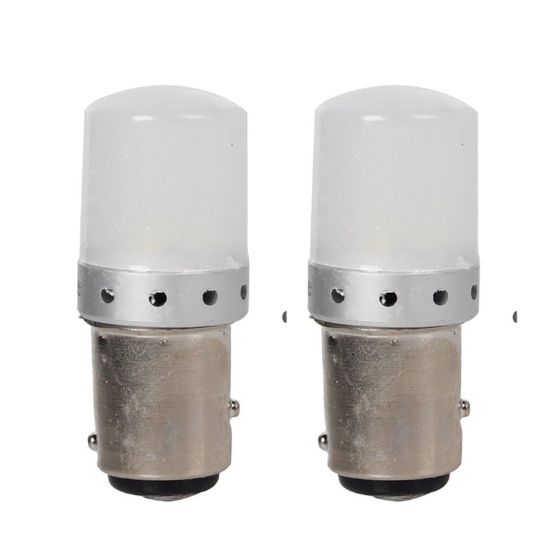 [PT200517X2] 2 Pezzi Lampada LED BAY15D S25 P21/5W 9 SMD 3030 12V 24V 300lm 1W/3.5W Doppio Filamento Rosso Piedi Sfalsati 45mm