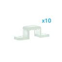 10 PZ Clip Fissaggio Rigido 10x7 mm per Bobina Striscia Led Impermeabile