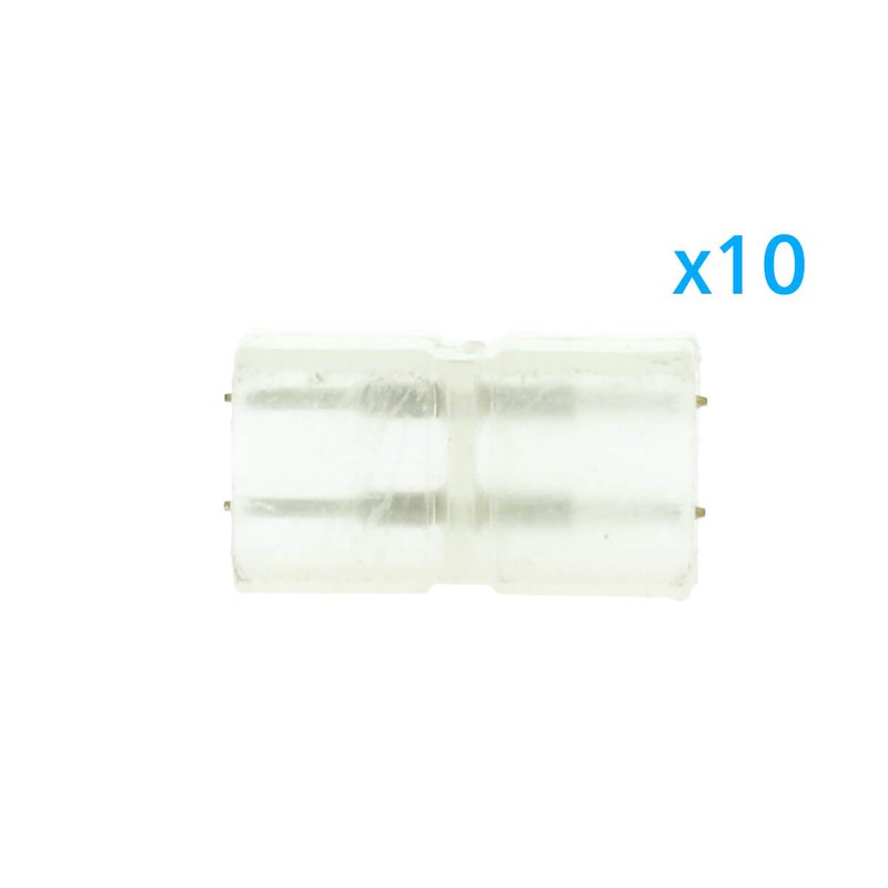 [CL2205006] 10 PZ Connettore Da 2 Pin Passo 6mm Per Unire e Allungare Bobina Led 220V Mono Colore