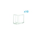 10 PZ Gommini PVC Morbida 10X6 mm per Chiusure Striscia Bobina Led Impermeabile