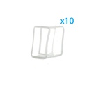 10 PZ Gommini PVC Morbida 15X9 mm per Chiusure Striscia Bobina Led Impermeabile