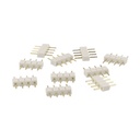 10 PZ Spina Maschio 4 Pin Bianca per Collegamento Striscia Led RGB Controller