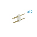 10 PZ Spina 2 Pin Passo 6mm per Connessione Striscia Led Mono 220V con Alimentatore