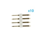 10 PZ Spina Da 4 Pin RGB Passo 13,5mm Per Collegamento Bobina Led RGB Da 220V Con Alimentatore Trasformatore Raddrizzatore