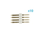 10 PZ Spina Da 4 Pin RGB Passo 9mm Per Collegamento Bobina Led RGB Da 220V Con Alimentatore Trasformatore Raddrizzatore