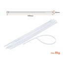 100 Fascette Cablaggio 2.5x100mm Bianche Per Legare Fili e Cavi