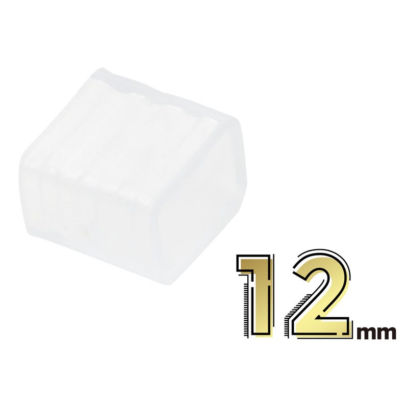 15 Gommini PVC di Chiusura per Striscia LED Impermeabile Passo 12mm Interno 16x8mm