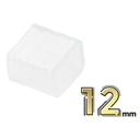 15 Gommini PVC di Chiusura per Striscia LED Impermeabile Passo 12mm Interno 16x8mm