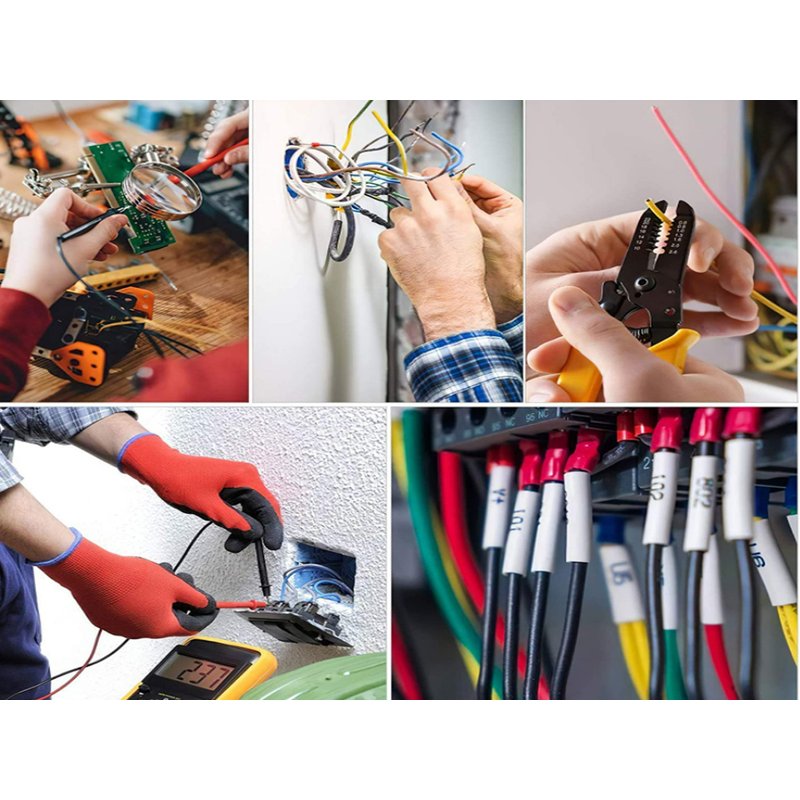 180 Pezzi Guaine Termorestringenti 45mm Nere Bianche Colorate Diametri Assortiti