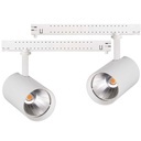 Kit 2 Faretti LED Binario Trifase 30W 4000lm CRI>90 UGR<19 120° Bianco 3000K/4000K