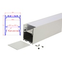 2 Metri Profilo Alluminio Moderno Colore Bianco Per Fare Plafoniera Led Lineare