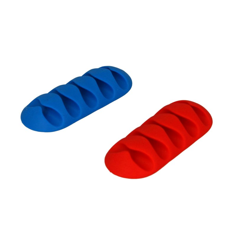 2 Pezzi Organizer Clip con Biadesivo per Gestione Cavi Alimentazione Ufficio Casa