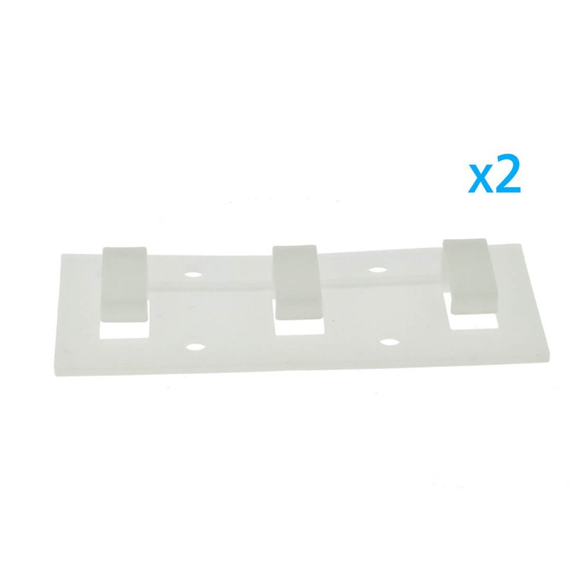 [CL2208110] 2 PZ Clip Fissaggio Lineare 3 Posizioni Passo 14x7mm per Bobina Striscia LED a Parete