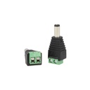 2 PZ Connettori Convertitori da Morsetti a Cavo Alimentazione DC JACK Maschio 5,5mm x 2,1mm