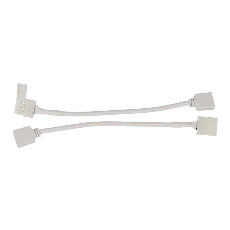 [CL7742] 2 PZ Connettori Femmine 4 Buchi Morsetto 10mm RGB per Chiusura Striscia Bobina LED