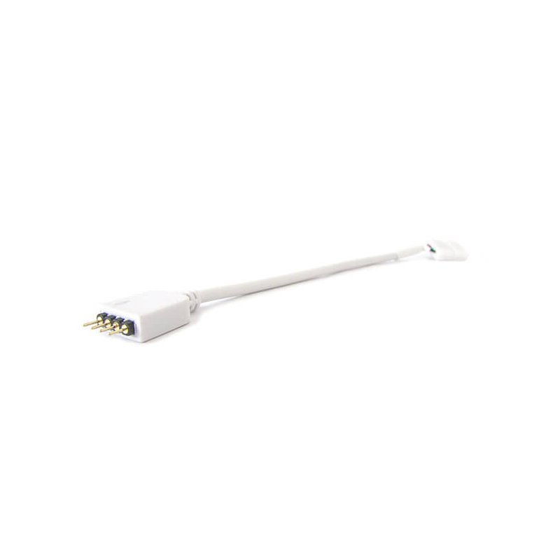 2 PZ Connettori Maschio 4 Pin Morsetto 10mm RGB per Chiusura Striscia Bobina LED