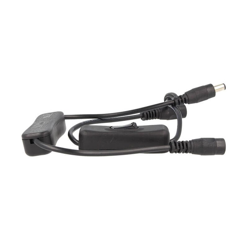 2 PZ Interruttore ON OFF Colore Nero Con Connettore Presa Femmina DC JACK e Spina Maschio 5,5mm x 2,1mm