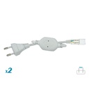 2 PZ Spina Alimentatore Trasformatore Raddrizzatore 2 Pin Passo 6mm Adattatore Per Bobina Led 220V Mono Colore Fino Massimo 50 Metri 500W