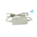 2 PZ Spine Alimentatore Trasformatore 4 Pin RGB Passo 12mm con Controller per Bobina LED RGB 220V 50m 500W