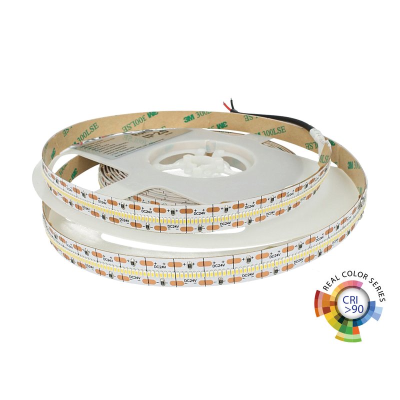 24V Bobina Striscia Led 21W/M 2000LM/M 3000K CRI 95 IP20 3500 SMD 2110 5 Metri SKU-2602