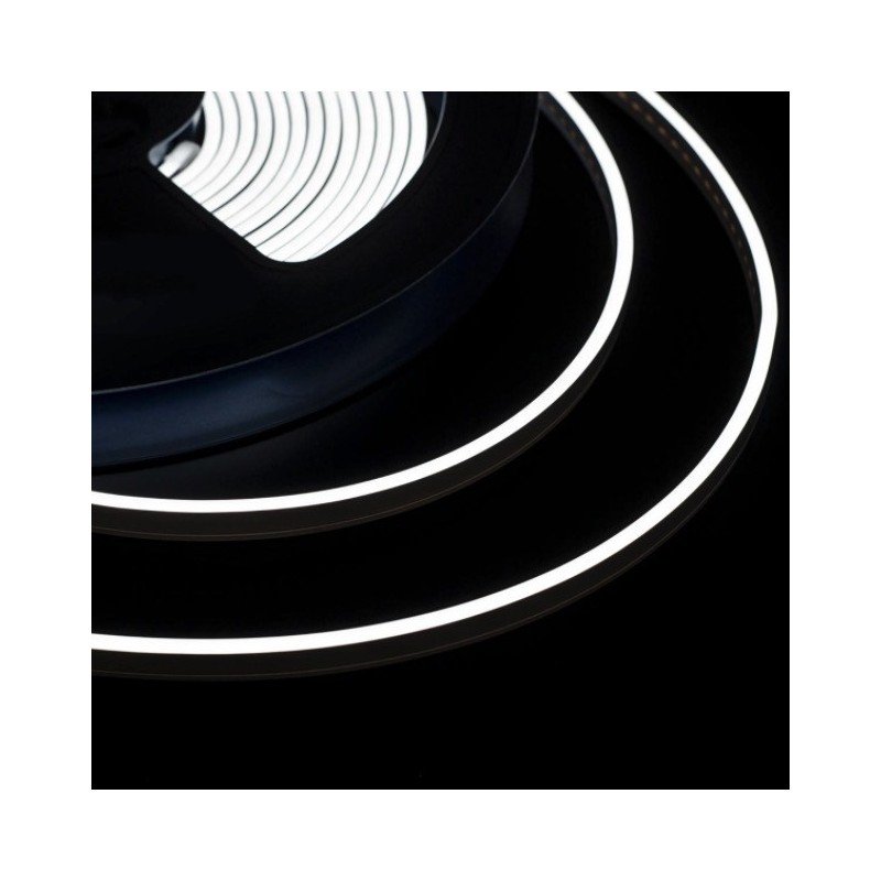 24V Bobina Striscia LED Neon Flex Bianco Freddo 6500K 10 Metri IP65 10W/M Tagliabile