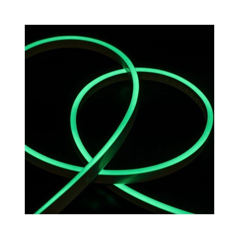 24V Bobina Striscia Led Neon Flex Colore Verde 10 Metri IP65 10W/M Tagliabile Dove Vuole