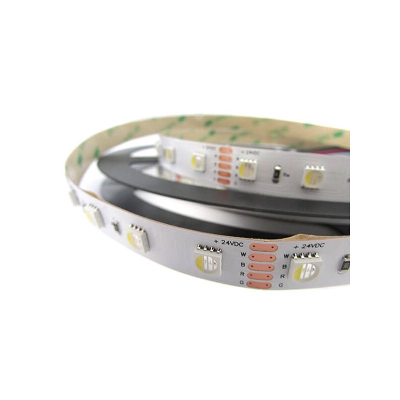 24V Bobina Striscia Led RGBW Freddo RGB+CW 20W/M 300 Smd 5 Metri IP20