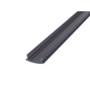 3 Metri Diffusore Copertura PC Fumé Nera Smerigliata per Profilo Alluminio Strip LED Universale