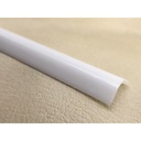 3 Metri Diffusore Copertura PC Tonda Satinata Smerigliata Opaca per Profilo Alluminio