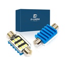 4 Lampade LED T11 Canbus 41mm 12V 2W con 6 SMD 3030 Bianco 6000K No Polarità