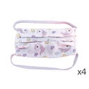 4 pz mascherine bambine TNT con disegno unicorno, Made in Italy