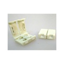 4 PZ Connettore 12mm Per Unire Due Bobine Led Smd 5050 Mono Colore Senza Saldare