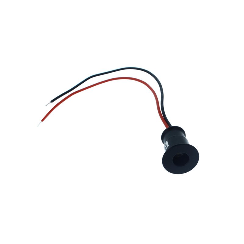 4 PZ Mini Faretto LED da Incasso 1W DC 12V Freddo 6000K Carcassa Nera Angolo 120° Foro 15mm 20x25mm