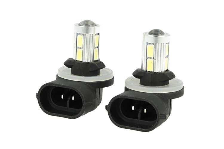 Lampada Led H27 881 PGJ13 12V 10W No Polarita Per Kia Sportage Super Bianco