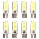 8 Pezzi Lampada Led T10 W5W 10 COB 12V 0.8W 40lm Bianco Freddo 6500K 32mm