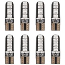 8 Pezzi Lampada Led T10 W5W 24 SMD 4014 12V 1.2W 40lm Luce Colore Blu 34mm