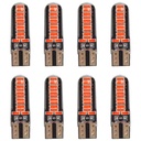 8 Pezzi Lampada Led T10 W5W 24 SMD 4014 12V 1.2W 40lm Luce Colore Rosso 34mm