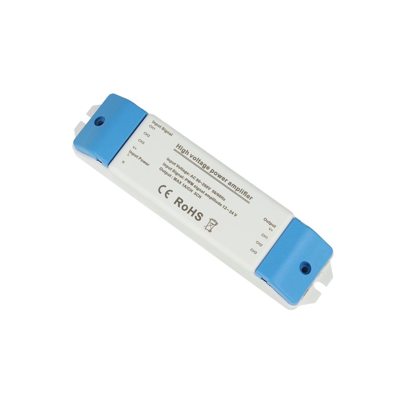 Amplificatore Led RGB e Mono Colore 220V 3X2A Per Striscia Led Alta Tensione Compatibile Con Centralina 12V 24V