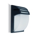 Applique Lampada Da Parete Giardino Esterno Attacco E27 Colore Nero Vetro Opale SKU-7076