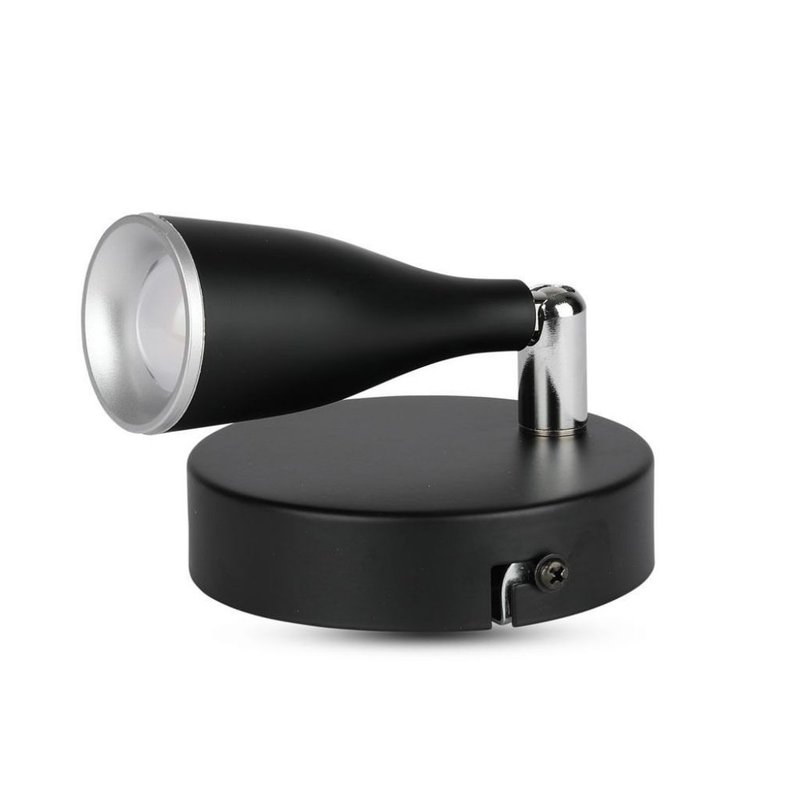 [LD0808C] Applique Lampada Led Da Parete Colore Nero 3000K Con Testa Orientabile IP20 4,5W SKU-218263