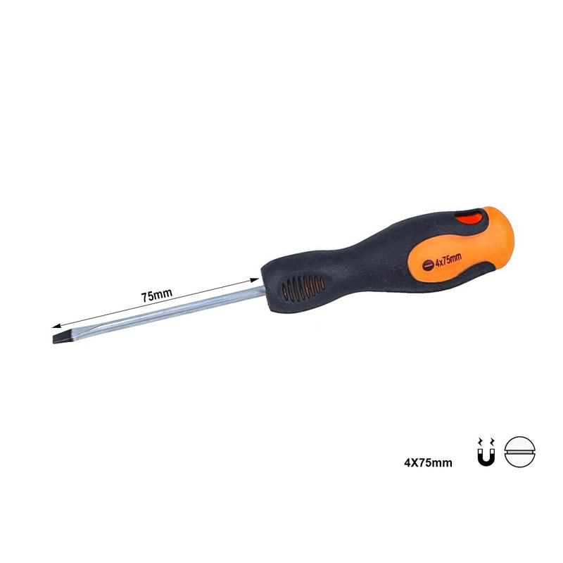 Cacciavite a Taglio 4X75mm Con Punta Magnetica