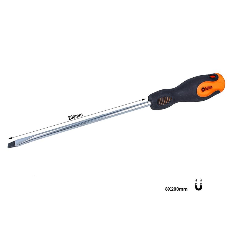 [AS18200] Cacciavite a Taglio 8X200mm Con Punta Magnetica