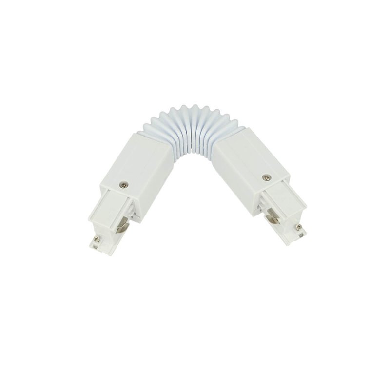 Connettore Giunto Curvabile Forma L Colore Bianco Per Barra Sistema Binario Trifase CB40103
